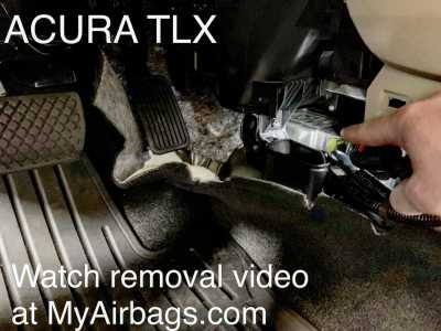 LOCATION ACURA TLX 2014 2015 2016 2017 2018 2019 SRS UNIT AIRBAG CONTROL MODULE COMPUTER REMOVAL REMOVE INSTALL CENTER CONSOLE