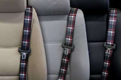 GTI Plaid   Custom Color Seat Belt Webbing Replacement   Color Code 70460